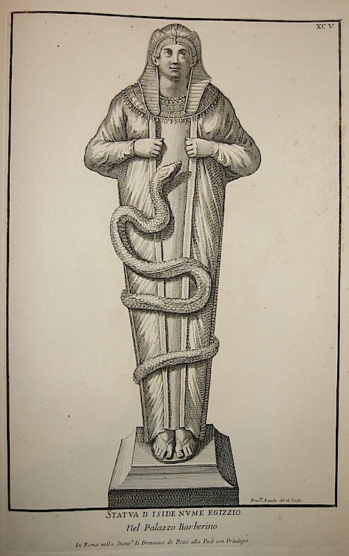Aquila Francesco Statua di Iside Nume Egizio. Nel Palazzo Barberino 1704 Roma